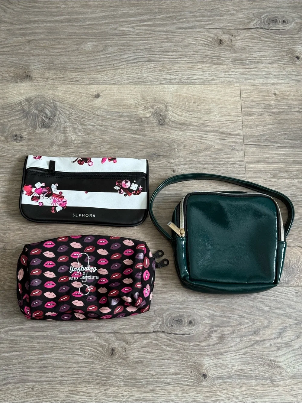 Lot of 3 Makeup Bags - Shu Uemura x Yazbukey Limited Edition & Sephora⁠